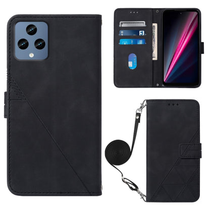 Crossbody 3D Embossed Flip Leather Phone Case, For T-Mobile Revvl 6 5G, For T-Mobile Revvl 6 Pro 5G, For Tone E22, For Samsung Galaxy A14 5G