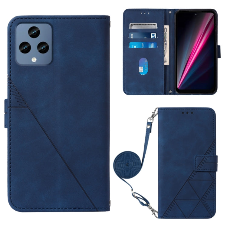 Crossbody 3D Embossed Flip Leather Phone Case, For T-Mobile Revvl 6 5G, For T-Mobile Revvl 6 Pro 5G, For Tone E22, For Samsung Galaxy A14 5G