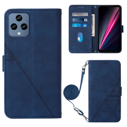 Crossbody 3D Embossed Flip Leather Phone Case, For T-Mobile Revvl 6 5G, For T-Mobile Revvl 6 Pro 5G, For Tone E22, For Samsung Galaxy A14 5G