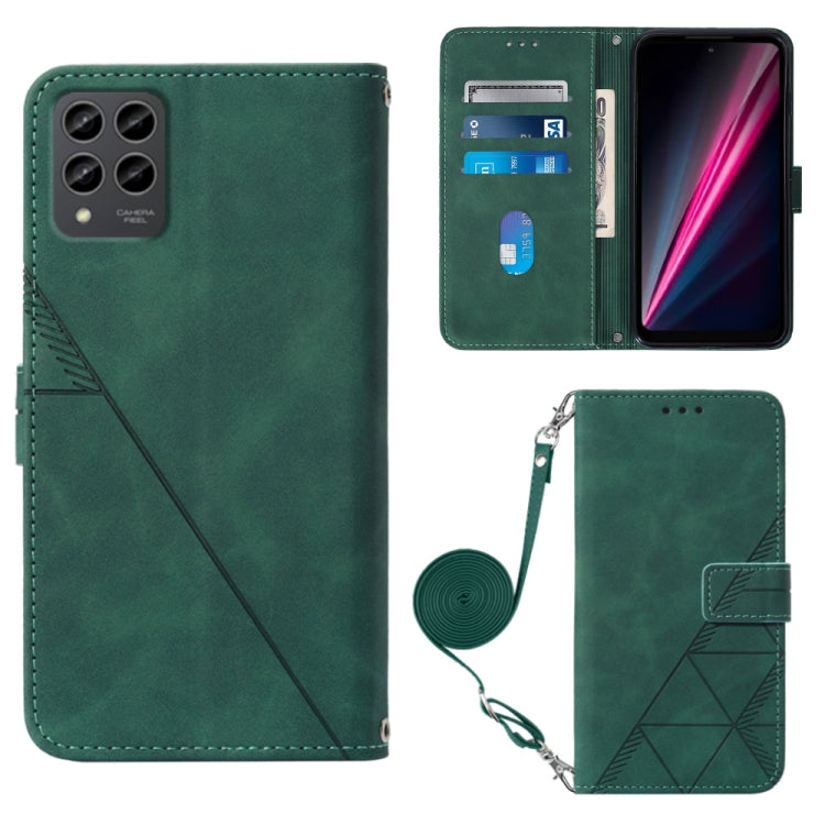 Crossbody 3D Embossed Flip Leather Phone Case, For T-Mobile Revvl 6 5G, For T-Mobile Revvl 6 Pro 5G, For Tone E22, For Samsung Galaxy A14 5G