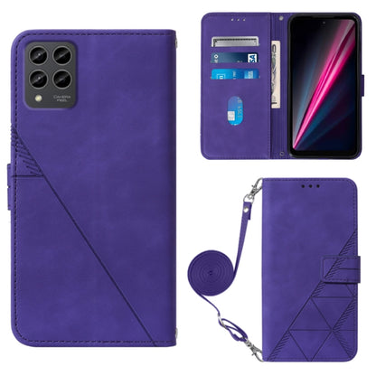 Crossbody 3D Embossed Flip Leather Phone Case, For T-Mobile Revvl 6 5G, For T-Mobile Revvl 6 Pro 5G, For Tone E22, For Samsung Galaxy A14 5G