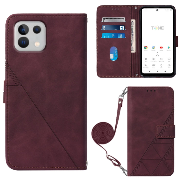 Crossbody 3D Embossed Flip Leather Phone Case, For T-Mobile Revvl 6 5G, For T-Mobile Revvl 6 Pro 5G, For Tone E22, For Samsung Galaxy A14 5G