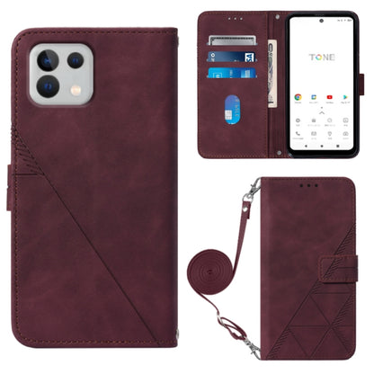 Crossbody 3D Embossed Flip Leather Phone Case, For T-Mobile Revvl 6 5G, For T-Mobile Revvl 6 Pro 5G, For Tone E22, For Samsung Galaxy A14 5G