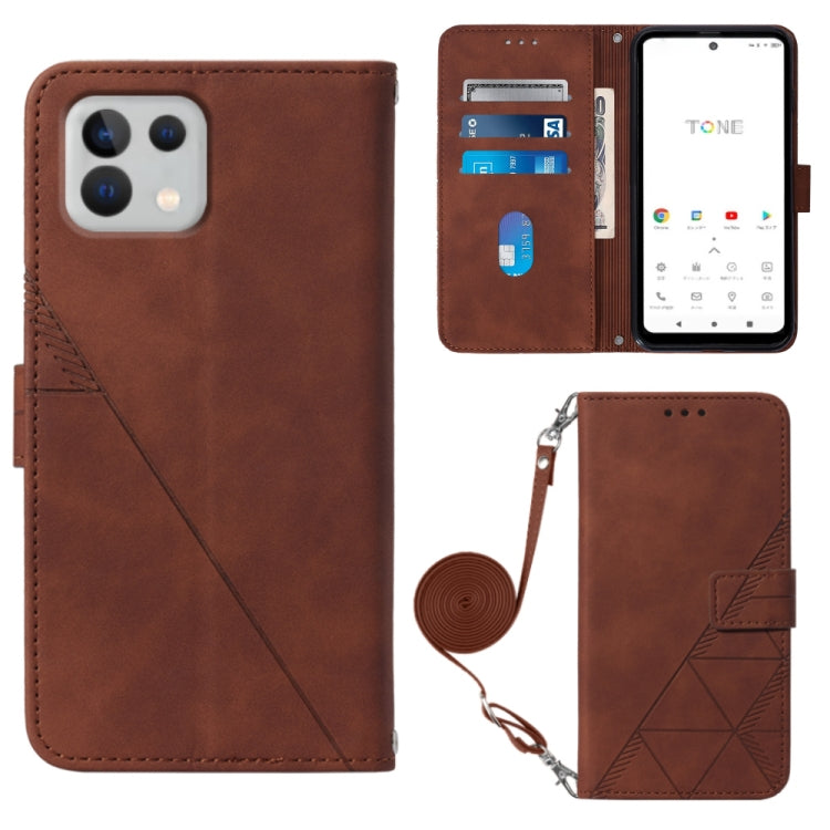 Crossbody 3D Embossed Flip Leather Phone Case, For T-Mobile Revvl 6 5G, For T-Mobile Revvl 6 Pro 5G, For Tone E22, For Samsung Galaxy A14 5G