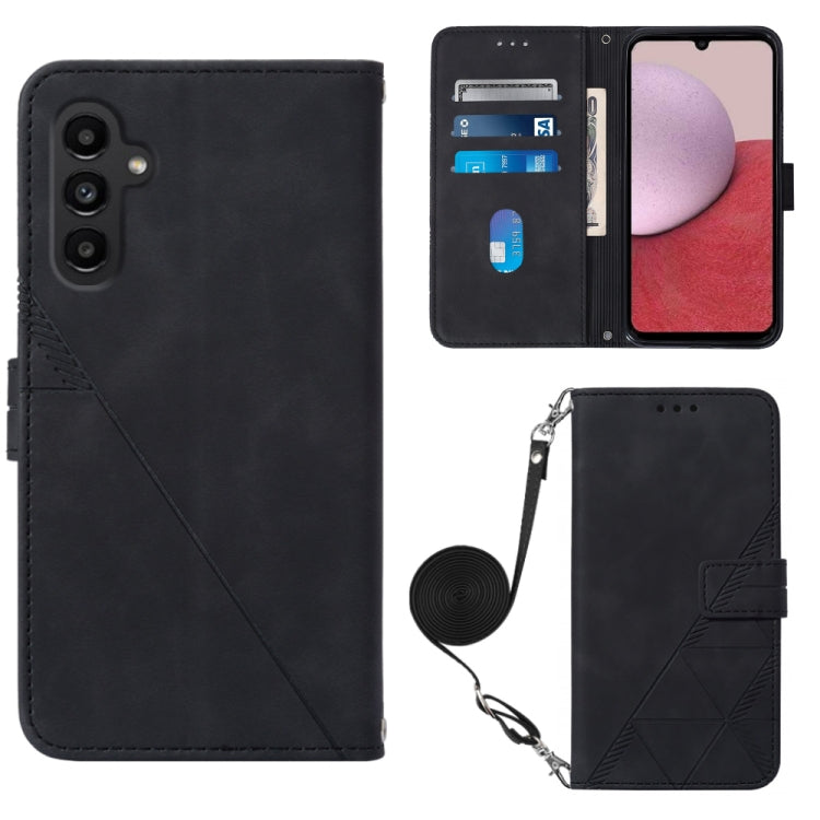 Crossbody 3D Embossed Flip Leather Phone Case, For T-Mobile Revvl 6 5G, For T-Mobile Revvl 6 Pro 5G, For Tone E22, For Samsung Galaxy A14 5G