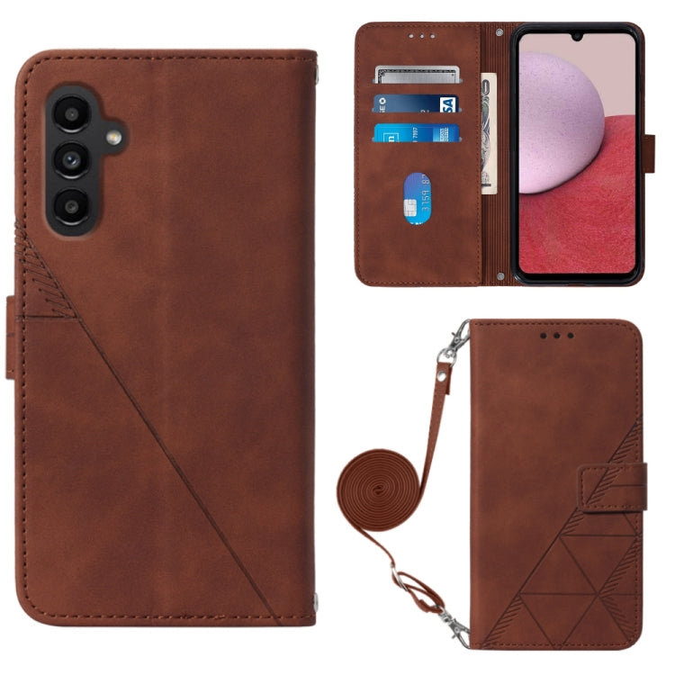Crossbody 3D Embossed Flip Leather Phone Case, For T-Mobile Revvl 6 5G, For T-Mobile Revvl 6 Pro 5G, For Tone E22, For Samsung Galaxy A14 5G