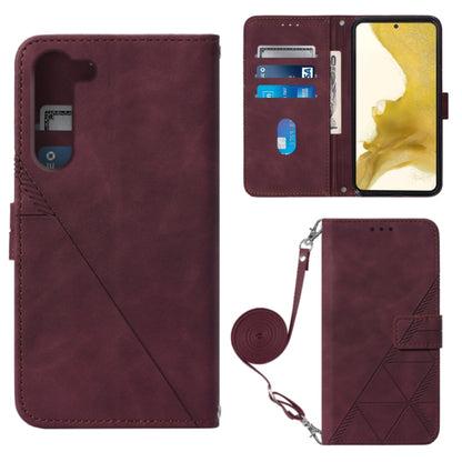Crossbody 3D Embossed Flip Leather Phone Case, For Samsung Galaxy S23 5G, For Samsung Galaxy S23+ 5G, For Samsung Galaxy S23 Ultra 5G, For Xiaomi Redmi A1