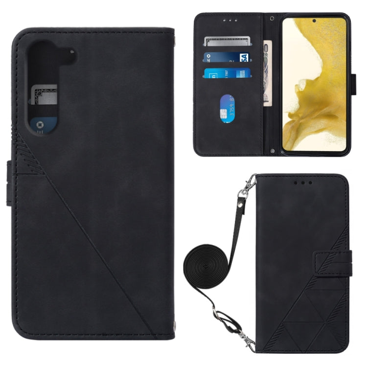 Crossbody 3D Embossed Flip Leather Phone Case, For Samsung Galaxy S23 5G, For Samsung Galaxy S23+ 5G, For Samsung Galaxy S23 Ultra 5G, For Xiaomi Redmi A1