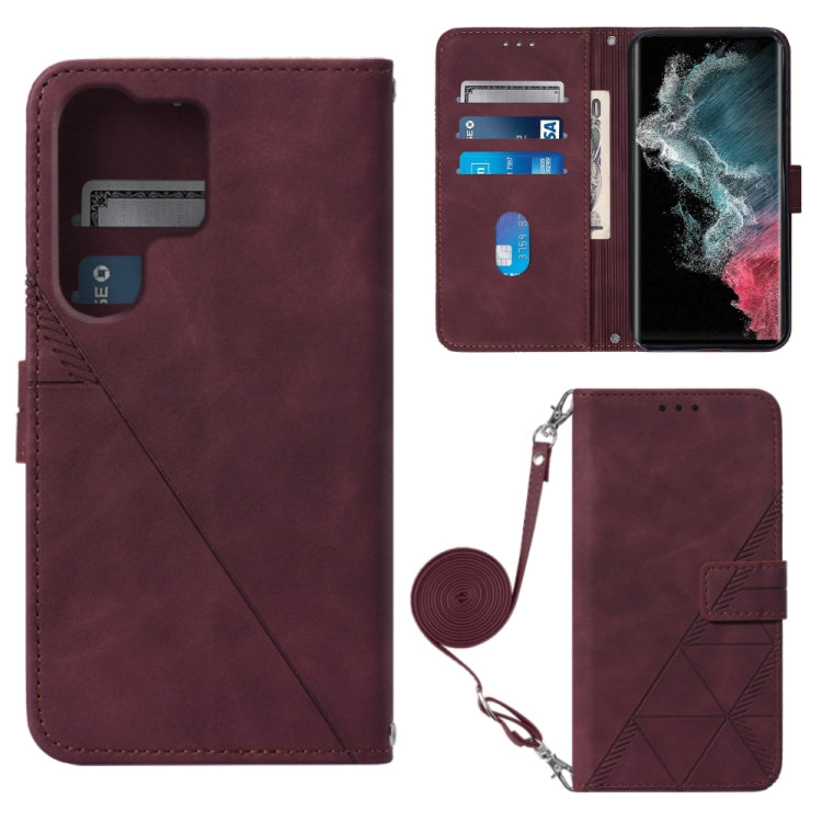 Crossbody 3D Embossed Flip Leather Phone Case, For Samsung Galaxy S23 5G, For Samsung Galaxy S23+ 5G, For Samsung Galaxy S23 Ultra 5G, For Xiaomi Redmi A1