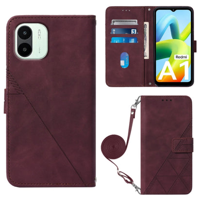 Crossbody 3D Embossed Flip Leather Phone Case, For Samsung Galaxy S23 5G, For Samsung Galaxy S23+ 5G, For Samsung Galaxy S23 Ultra 5G, For Xiaomi Redmi A1