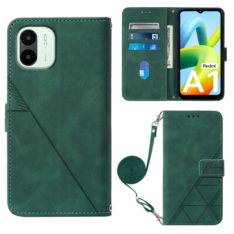 Crossbody 3D Embossed Flip Leather Phone Case, For Samsung Galaxy S23 5G, For Samsung Galaxy S23+ 5G, For Samsung Galaxy S23 Ultra 5G, For Xiaomi Redmi A1