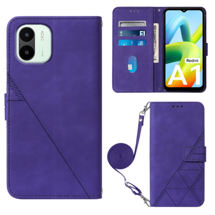 Crossbody 3D Embossed Flip Leather Phone Case, For Samsung Galaxy S23 5G, For Samsung Galaxy S23+ 5G, For Samsung Galaxy S23 Ultra 5G, For Xiaomi Redmi A1