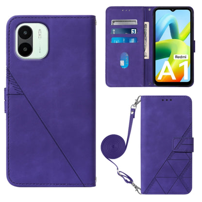 Crossbody 3D Embossed Flip Leather Phone Case, For Samsung Galaxy S23 5G, For Samsung Galaxy S23+ 5G, For Samsung Galaxy S23 Ultra 5G, For Xiaomi Redmi A1