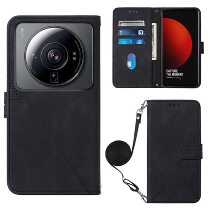 Crossbody 3D Embossed Flip Leather Phone Case, For Xiaomi Poco C40 Global, For Xiaomi 12 Ultra / 12S Ultra, For Xiaomi 12T / 12T Pro / Redmi K50 Ultra