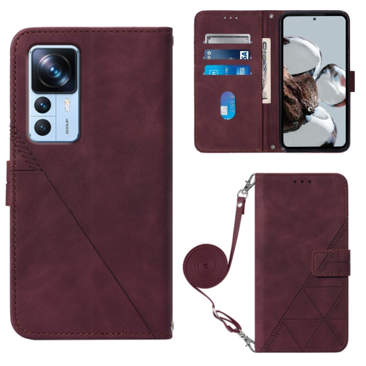 Crossbody 3D Embossed Flip Leather Phone Case, For Xiaomi Poco C40 Global, For Xiaomi 12 Ultra / 12S Ultra, For Xiaomi 12T / 12T Pro / Redmi K50 Ultra