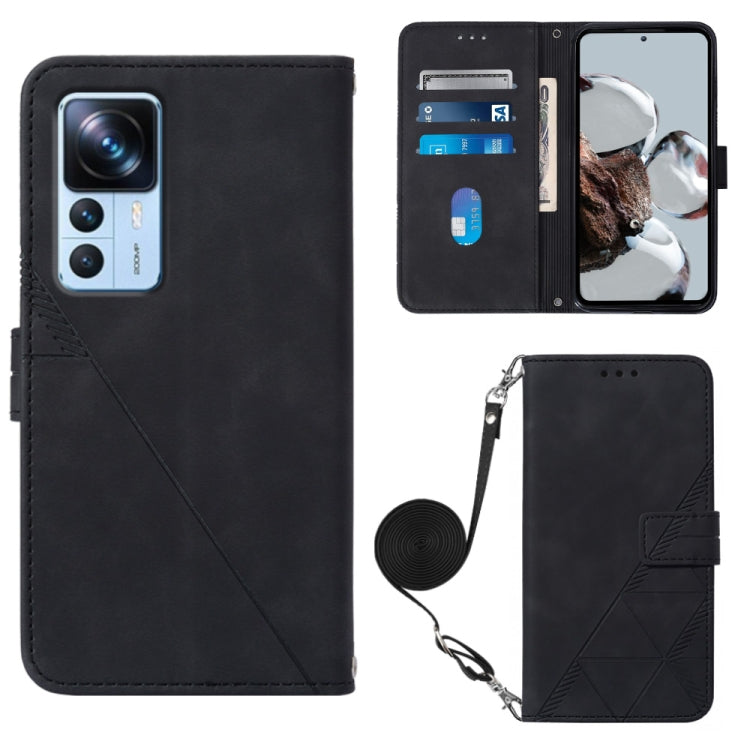 Crossbody 3D Embossed Flip Leather Phone Case, For Xiaomi Poco C40 Global, For Xiaomi 12 Ultra / 12S Ultra, For Xiaomi 12T / 12T Pro / Redmi K50 Ultra