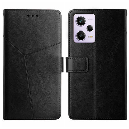 HT01 Y-shaped Pattern Flip Leather Phone Case, For Xiaomi Redmi 11 Prime 4G, For Xiaomi Redmi 11 Prime 5G, For Xiaomi Redmi Note 12 China, For Xiaomi Redmi Note 12 Pro 5G China
