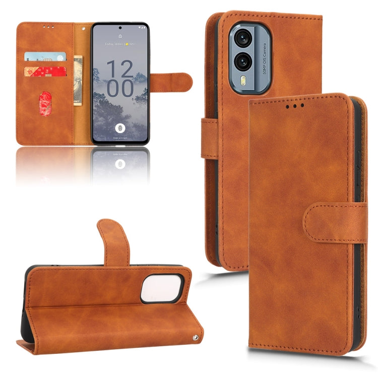 Skin Feel Magnetic Flip Leather Phone Case, For OPPO A58 5G, For Infinix Hot 20i, For Tecno Pop 6, For Nokia X30 5G