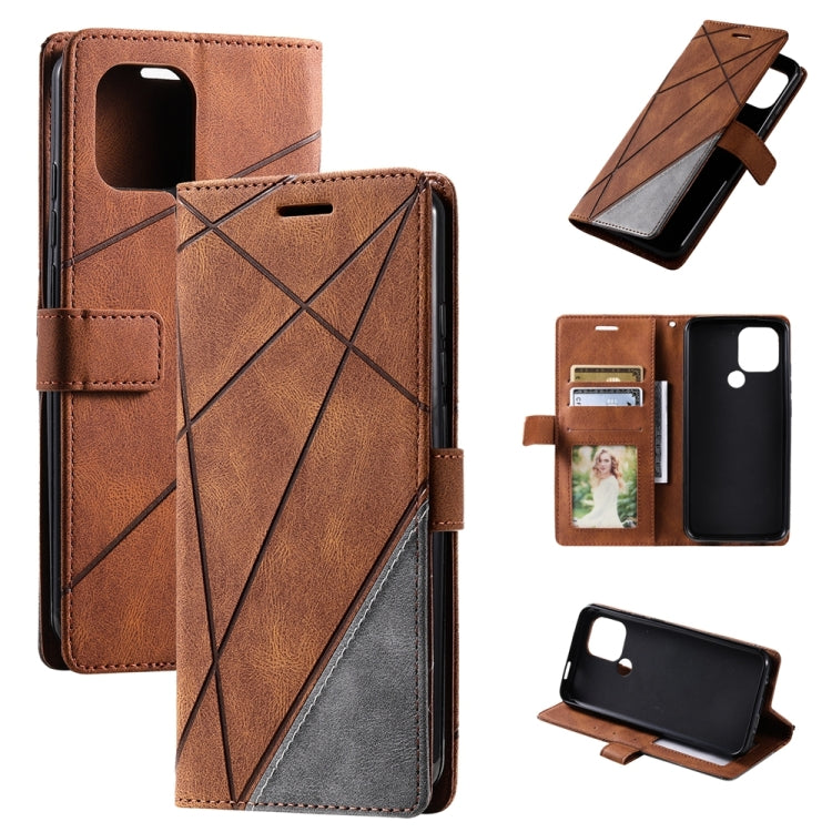 Skin Feel Splicing Leather Phone Case, For Google Pixel 6a, For Xiaomi Redmi A1+