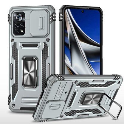 Armor PC + TPU Camera Shield Phone Case, For Xiaomi 11T, For Xiaomi Poco X4 Pro 5G, For Xiaomi Redmi 10, For Xiaomi Redmi 10C