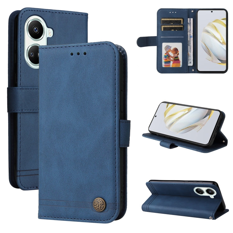 Skin Feel Life Tree Metal Button Leather Phone Case, For Huawei nova 10 SE, For Huawei nova 10, For Huawei nova 10 Pro, For OPPO A58 5G