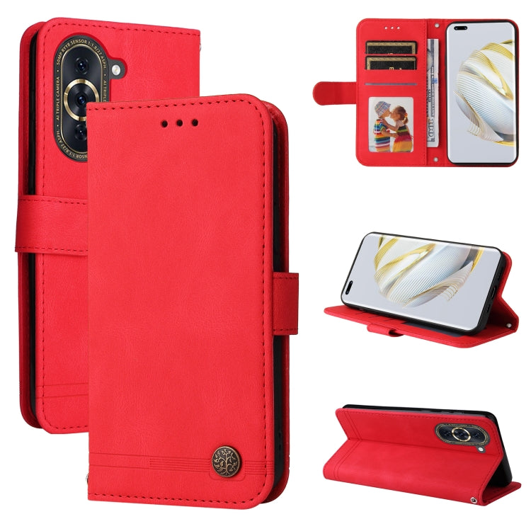 Skin Feel Life Tree Metal Button Leather Phone Case, For Huawei nova 10 SE, For Huawei nova 10, For Huawei nova 10 Pro, For OPPO A58 5G