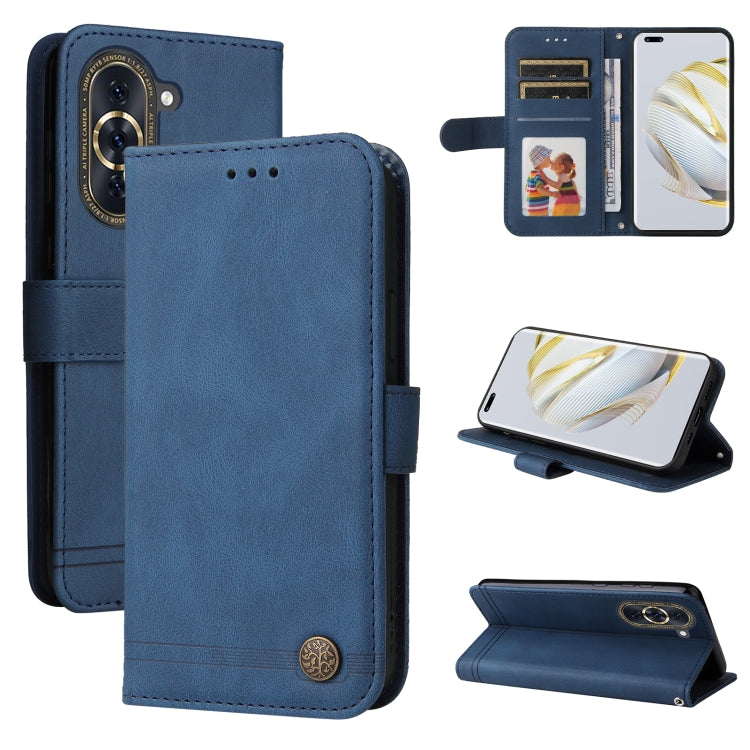 Skin Feel Life Tree Metal Button Leather Phone Case, For Huawei nova 10 SE, For Huawei nova 10, For Huawei nova 10 Pro, For OPPO A58 5G