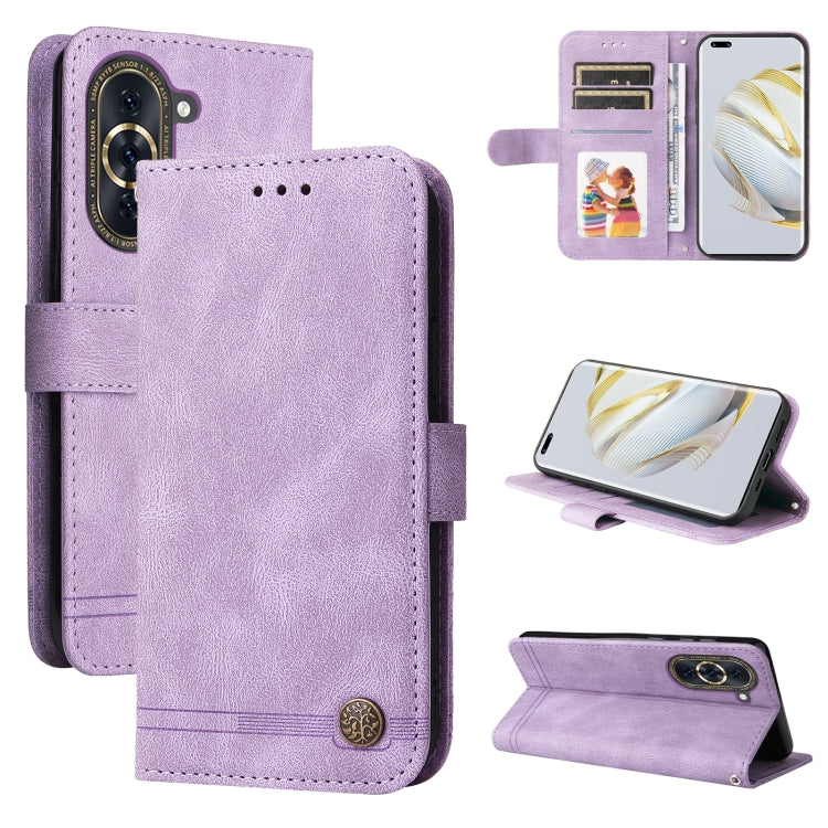 Skin Feel Life Tree Metal Button Leather Phone Case, For Huawei nova 10 SE, For Huawei nova 10, For Huawei nova 10 Pro, For OPPO A58 5G
