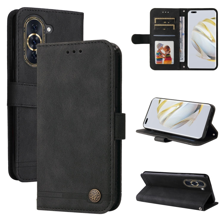 Skin Feel Life Tree Metal Button Leather Phone Case, For Huawei nova 10 SE, For Huawei nova 10, For Huawei nova 10 Pro, For OPPO A58 5G