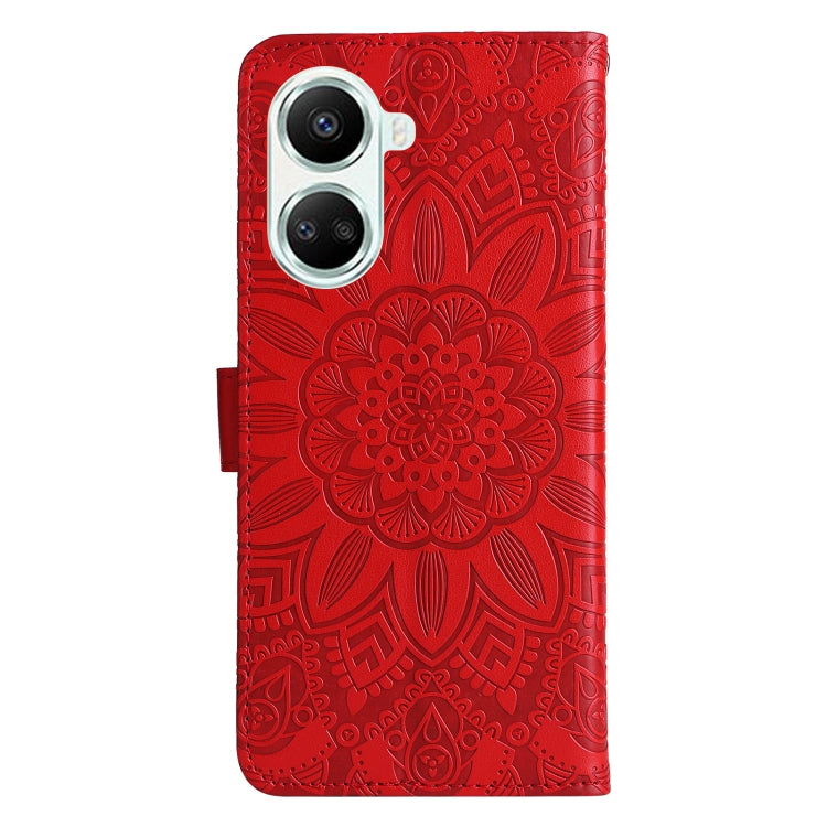 Embossed Sunflower Leather Phone Case, For Huawei nova 10 SE, For Huawei nova 10, For Huawei nova 10 Pro, For OPPO A58 5G