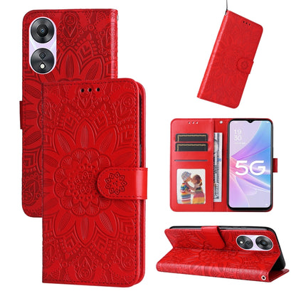Embossed Sunflower Leather Phone Case, For Huawei nova 10 SE, For Huawei nova 10, For Huawei nova 10 Pro, For OPPO A58 5G