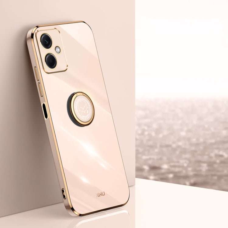 XINLI Straight Edge 6D Electroplate TPU Phone Case with Ring Holder, For Xiaomi Redmi Note 12 China, For Xiaomi Redmi Note 12 Pro 5G China, For Xiaomi Redmi Note 12 Pro+ China
