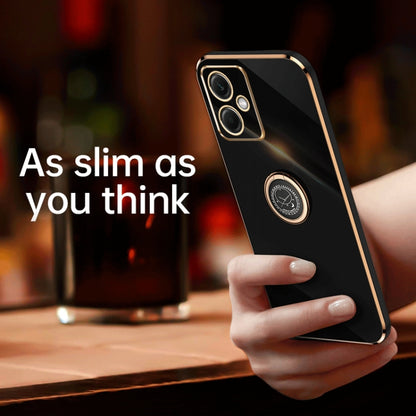 XINLI Straight Edge 6D Electroplate TPU Phone Case with Ring Holder, For Xiaomi Redmi Note 12 China, For Xiaomi Redmi Note 12 Pro 5G China, For Xiaomi Redmi Note 12 Pro+ China
