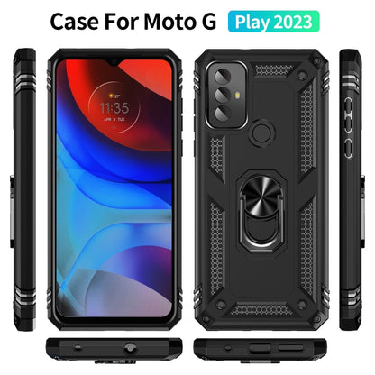 Shockproof TPU + PC Phone Case with Holder, For Motorola Moto G Play 2023, For Xiaomi 12T / 12T Pro