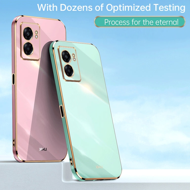 XINLI Straight Edge 6D Electroplate TPU Phone Case, For OPPO A57, For OPPO A95 5G, For OPPO A96