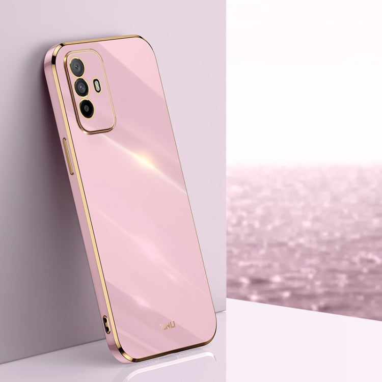 XINLI Straight Edge 6D Electroplate TPU Phone Case, For OPPO A57, For OPPO A95 5G, For OPPO A96