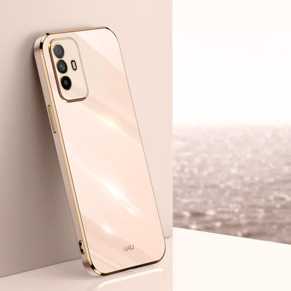 XINLI Straight Edge 6D Electroplate TPU Phone Case, For OPPO A57, For OPPO A95 5G, For OPPO A96
