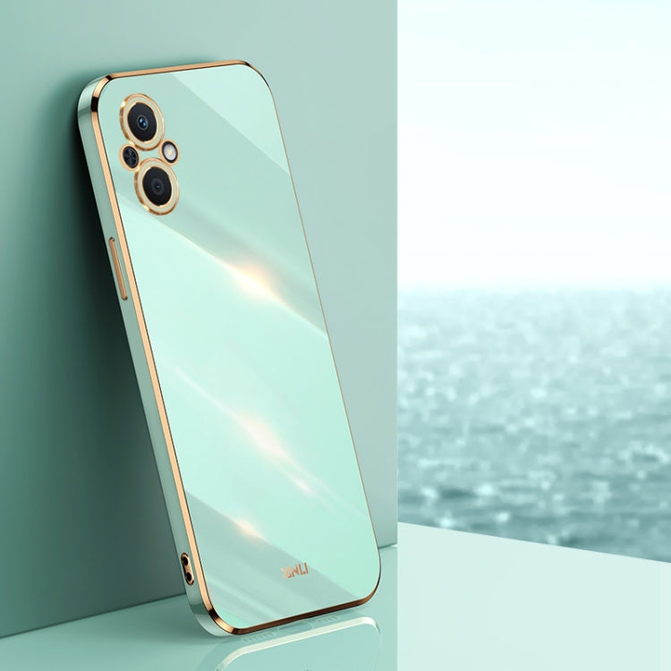 XINLI Straight Edge 6D Electroplate TPU Phone Case, For OPPO A57, For OPPO A95 5G, For OPPO A96