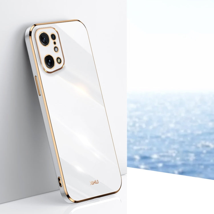 XINLI Straight Edge 6D Electroplate TPU Phone Case, For OPPO Find X5, For OPPO Find X5 Pro, For OPPO A17