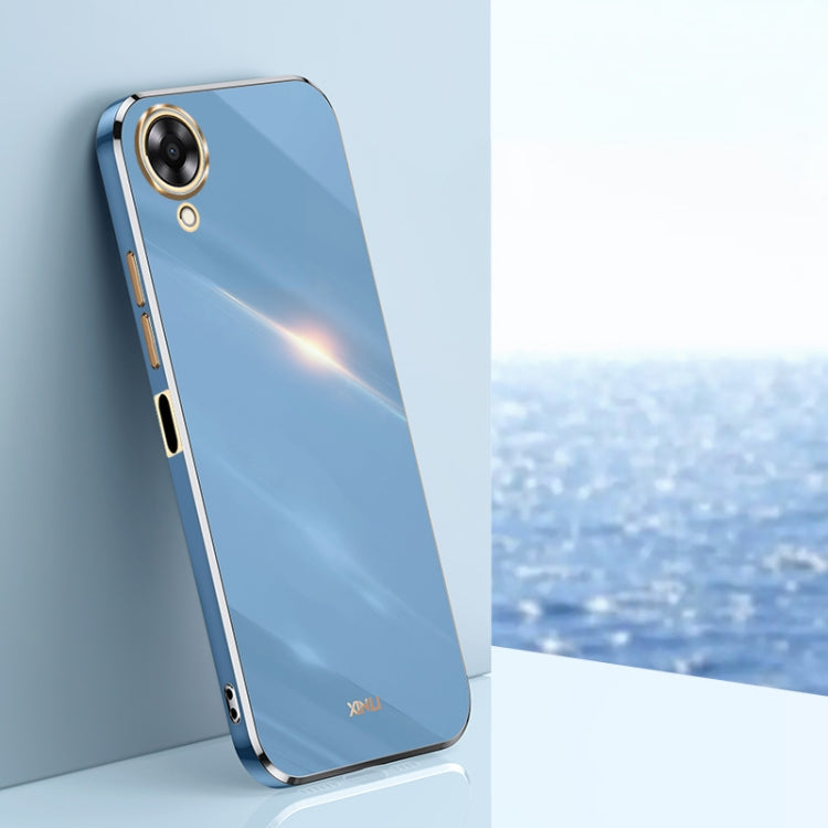 XINLI Straight Edge 6D Electroplate TPU Phone Case, For OPPO A17k, For OPPO A36, For OPPO A58 5G