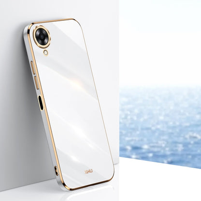XINLI Straight Edge 6D Electroplate TPU Phone Case, For OPPO A17k, For OPPO A36, For OPPO A58 5G