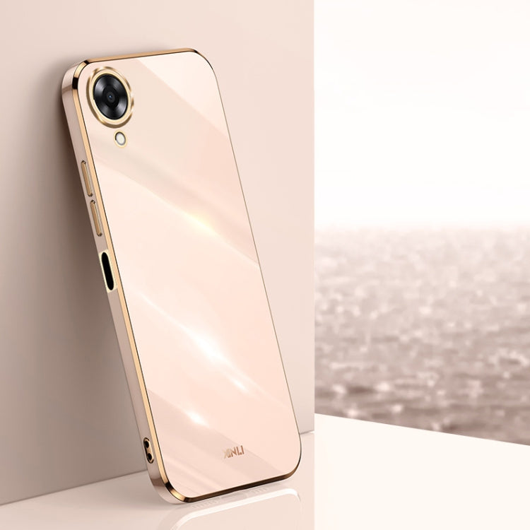 XINLI Straight Edge 6D Electroplate TPU Phone Case, For OPPO A17k, For OPPO A36, For OPPO A58 5G