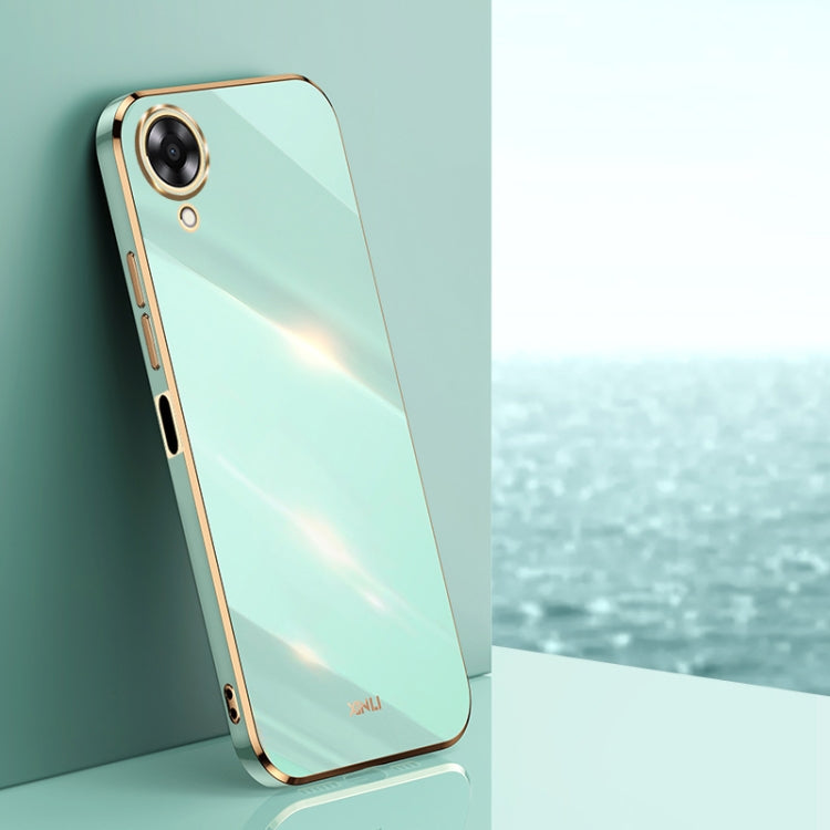 XINLI Straight Edge 6D Electroplate TPU Phone Case, For OPPO A17k, For OPPO A36, For OPPO A58 5G