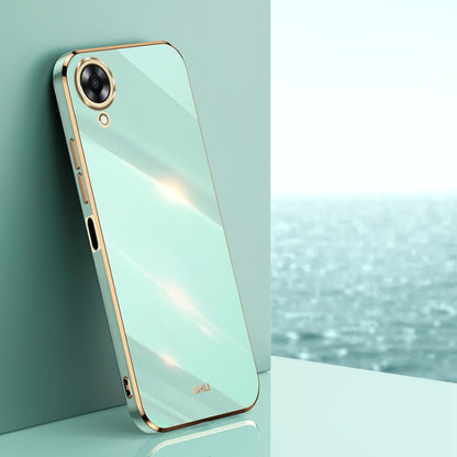 XINLI Straight Edge 6D Electroplate TPU Phone Case, For OPPO A17k, For OPPO A36, For OPPO A58 5G