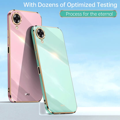 XINLI Straight Edge 6D Electroplate TPU Phone Case, For OPPO A17k, For OPPO A36, For OPPO A58 5G