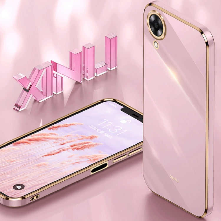 XINLI Straight Edge 6D Electroplate TPU Phone Case, For OPPO A17k, For OPPO A36, For OPPO A58 5G