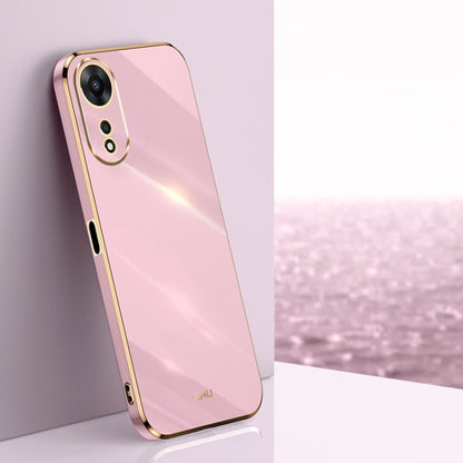 XINLI Straight Edge 6D Electroplate TPU Phone Case, For OPPO A17k, For OPPO A36, For OPPO A58 5G