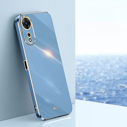 XINLI Straight Edge 6D Electroplate TPU Phone Case, For OPPO A17k, For OPPO A36, For OPPO A58 5G