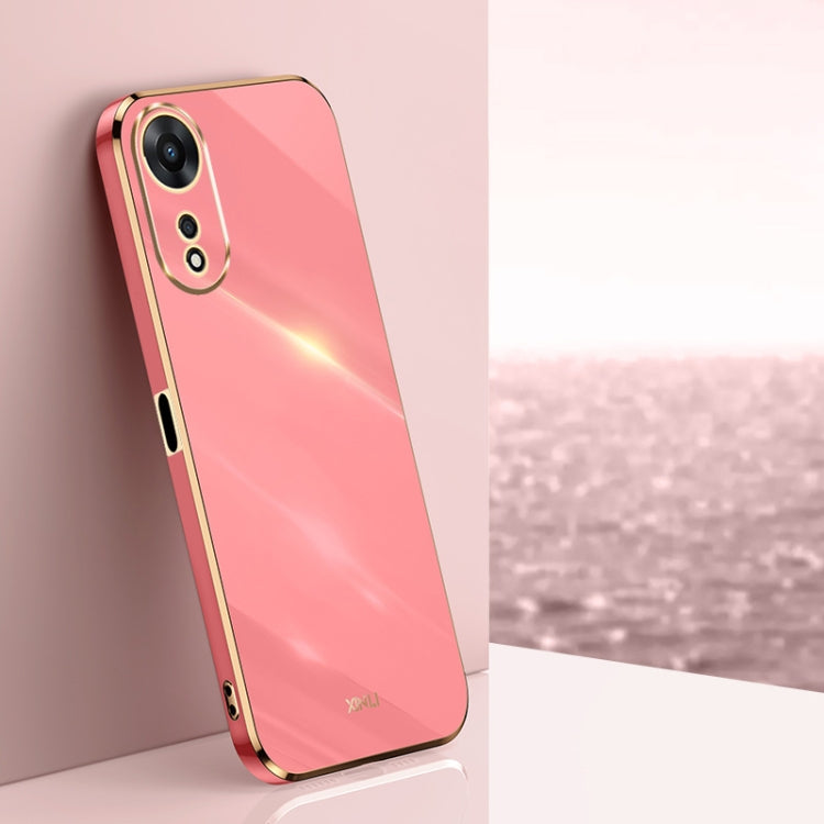XINLI Straight Edge 6D Electroplate TPU Phone Case, For OPPO A17k, For OPPO A36, For OPPO A58 5G