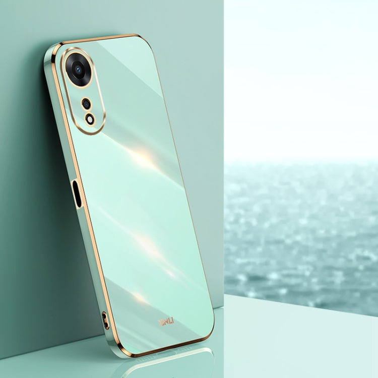 XINLI Straight Edge 6D Electroplate TPU Phone Case, For OPPO A17k, For OPPO A36, For OPPO A58 5G